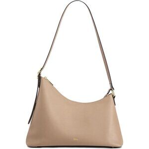 Trendy Khaki Leather Hobo Bag for Women with Card Slots & Adjustable Strap